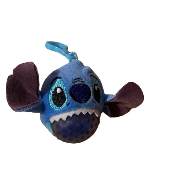 Disney Other - Disney Stitch Squish Ball Plush Bag Clip Blue Lilo